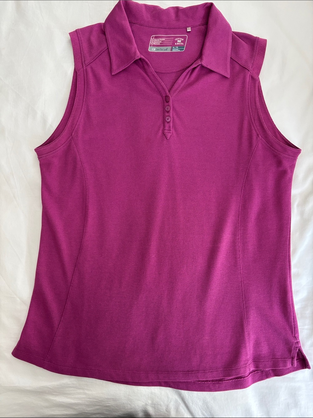 Sleeveless Cutter &Buck Golf Top - Magenta -